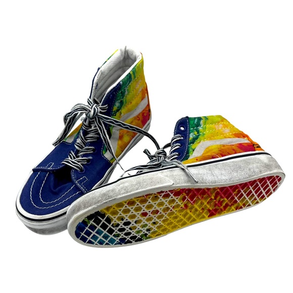 Vans x Crayola Sk8-Hi Mash Up Melt Skate Shoe - Multicolour Size 4 - Picture 7 of 7